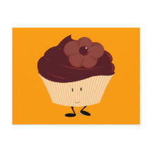 Lächelnder Kuchen mit Schokolade Blume Zuckerguss