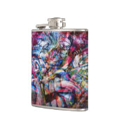 Lächelnder Kunstkrieger Flachmann (Links)