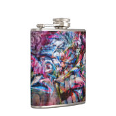 Lächelnder Kunstkrieger Flachmann (Rechts)