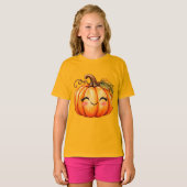 Lächelnder Kürbis T-Shirt (Vorne ganz)