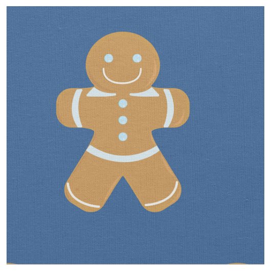 Lächelnder Lebkuchenmann Stoff (Nahaufnahme)