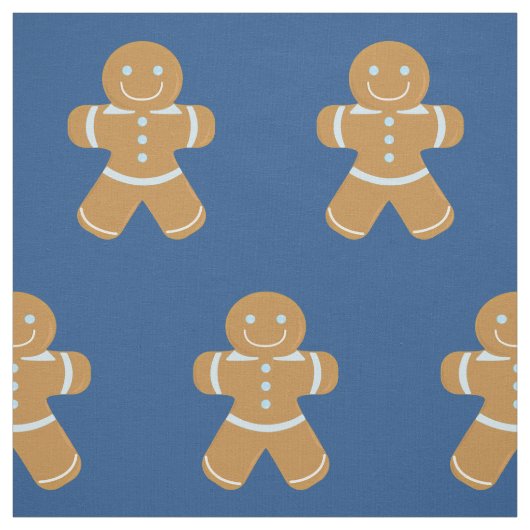 Lächelnder Lebkuchenmann Stoff (Muster)