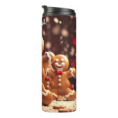 Lächelnder Lebkuchenmann Thermosbecher (Nach rechts gedreht)