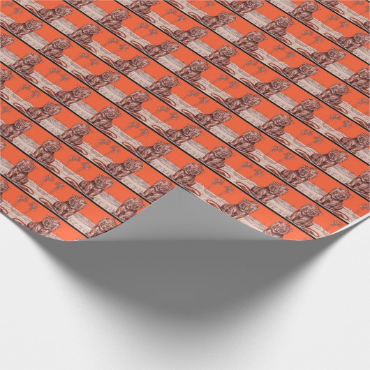 lächelnder Löwe Geschenkpapier (Ecke)