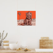 lächelnder Löwe Poster (Küche)