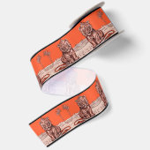 lächelnder Löwe Satinband (Rückseite)