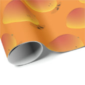 Lächelnder Mango-Charakter Geschenkpapier (Rolleneckpunkt)