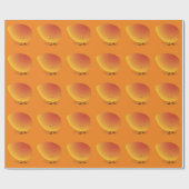 Lächelnder Mango-Charakter Geschenkpapier (Flach)