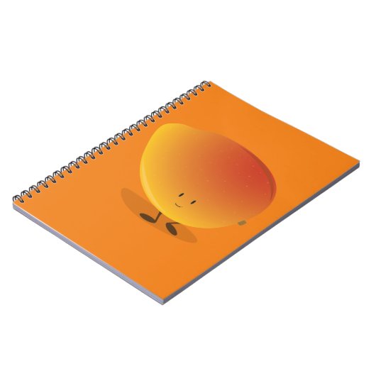 Lächelnder Mango-Charakter Notizblock (Linke Seite)