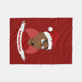 Lächelnder Mann Weihnachts-Cartoon Fleecedecke (Vorderseite (Horizontal))