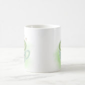 Lächelnder Matcha-Latte-Herz-Becher Kaffeetasse (Mittel)