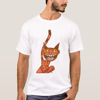 Lächelnder Orange Kitty Cartoon T - Shirt