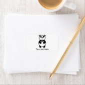 Lächelnder Panda Adressaufkleber (Insitu)