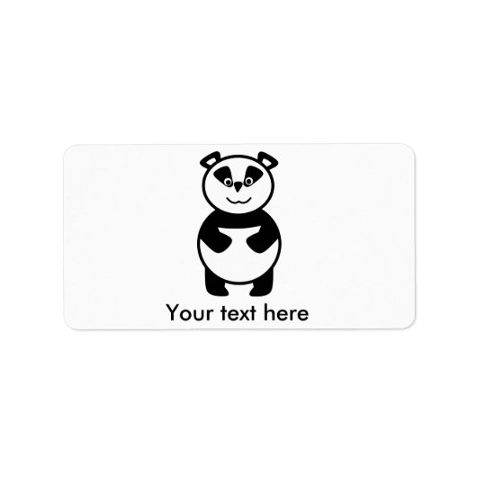 Lächelnder Panda Adressaufkleber (Vorne)
