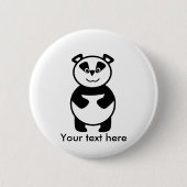 Lächelnder Pandabär Button (Vorderseite)