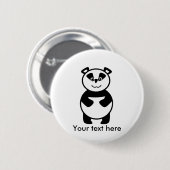 Lächelnder Pandabär Button (Vorne & Hinten)