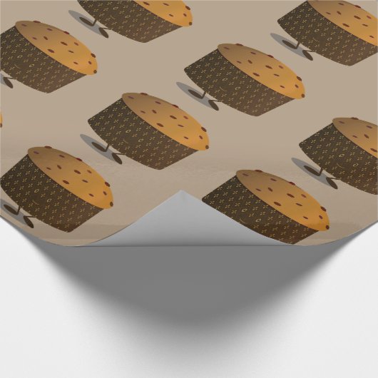 Lächelnder Panettone Geschenkpapier (Ecke)