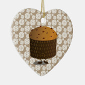 Lächelnder Panettone Keramikornament (Rechts)