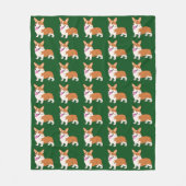 Lächelnder Pembroke-WaliserCorgi Fleecedecke (Vorderseite)