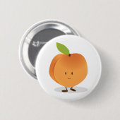 Lächelnder Pfirsich Button (Vorne & Hinten)
