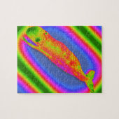 lächelnder psychedelischer Wal Puzzle (Horizontal)