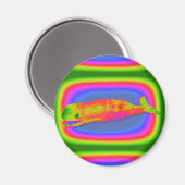 lächelnder psychedelischer Walmagnet Magnet (Vorderseite/Rückseite)