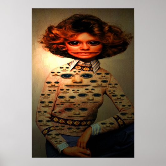 Lächelnder Pullover Poster (Vorne)