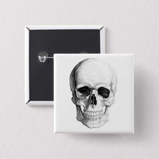 Lächelnder Schädel Button (Vorne & Hinten)