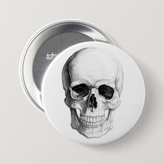 Lächelnder Schädel Button (Vorne & Hinten)