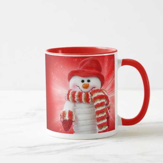 lächelnder Schneemann Tasse (Rechts)