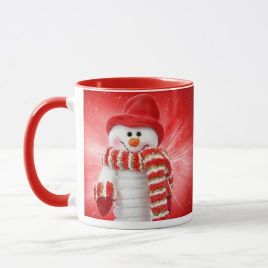 lächelnder Schneemann Tasse (Links)