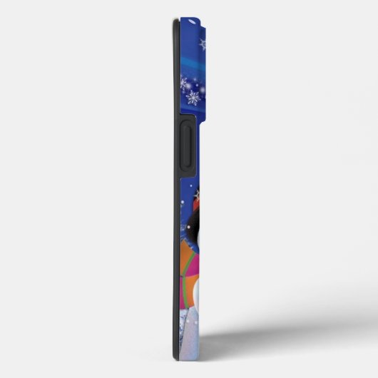 Lächelnder Schneemann und Weihnachtsmann Case-Mate iPhone Hülle (Rückseite / Rechts)