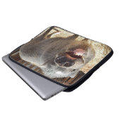 Lächelnder Schwein-Neopren-Laptop Sleeve 15 Zoll (Vorne Knopf)