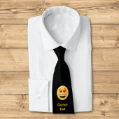 Lächelnder Smiley mit herzförmigen Augen Krawatte