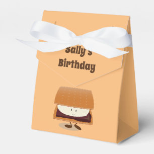 Lächelnder S'more Bevorzugungs-Kasten mit Wörter Geschenkschachtel