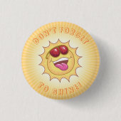 Lächelnder Sonnenschein Button (Vorderseite)