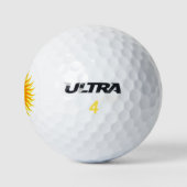 Lächelnder Sonnenschein Golfball (Logo)