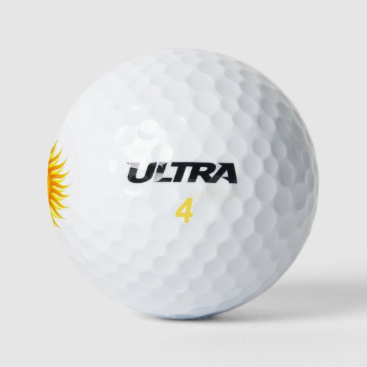 Lächelnder Sonnenschein Golfball (Logo)