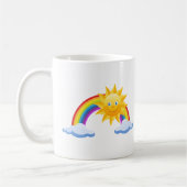 Lächelnder Sonnenschein-Regenbogen Kaffeetasse (Links)