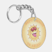 Lächelnder Sonnenschein Schlüsselanhänger (Vorderseite links)