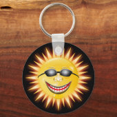 Lächelnder Sonnenschein Schlüsselanhänger (Vorderseite)