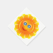 Lächelnder Sonnenschein Serviette (Ecke)