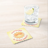 Lächelnder Sonnenscheinpapier-Untersetzer Untersetzer (Vor Ort)