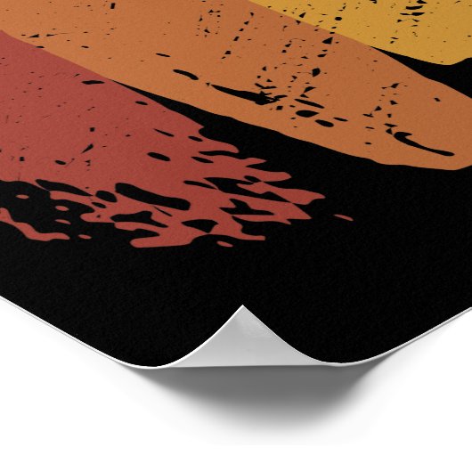 Lächelnder Spitz Retro Poster (Ecke)