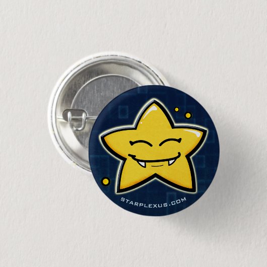 lächelnder Starletknopf Button (Vorne & Hinten)