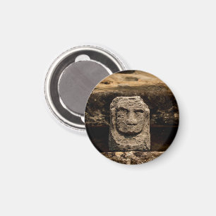 Lächelnder Stein-Totem Kambodscha Kreis Magnet
