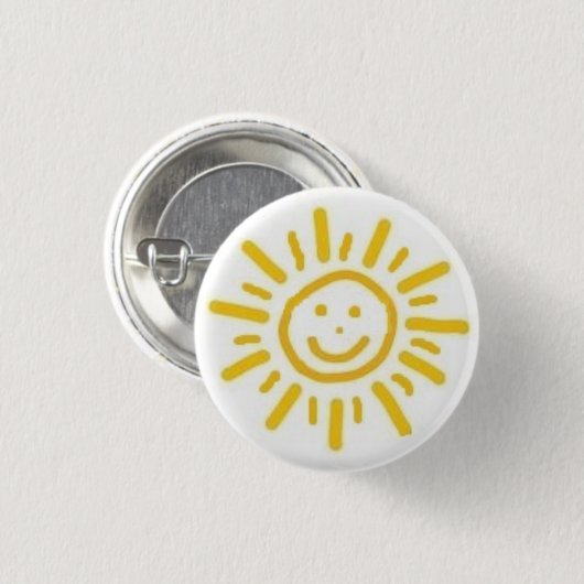 Lächelnder Sun Button (Vorne & Hinten)