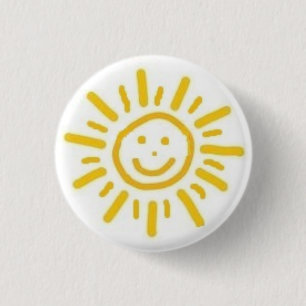Lächelnder Sun Button