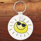 Lächelnder Sun-Schlüsselanhänger Schlüsselanhänger (Vorderseite)