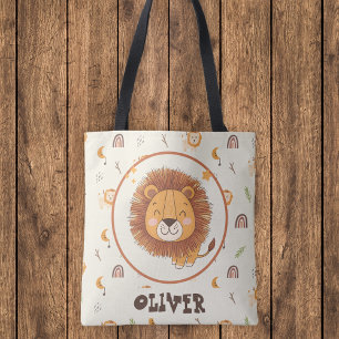 Lächelnder süßer launischer Löwe Tasche